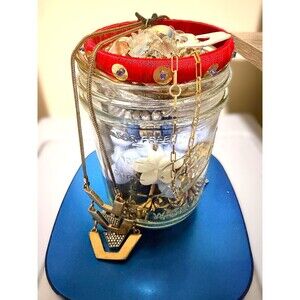 Lot of inexpensive mixed jewelry: earrings, necklaces, bracelets, rings — 30+